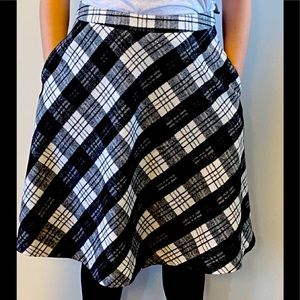 Wool Plaid Skirt